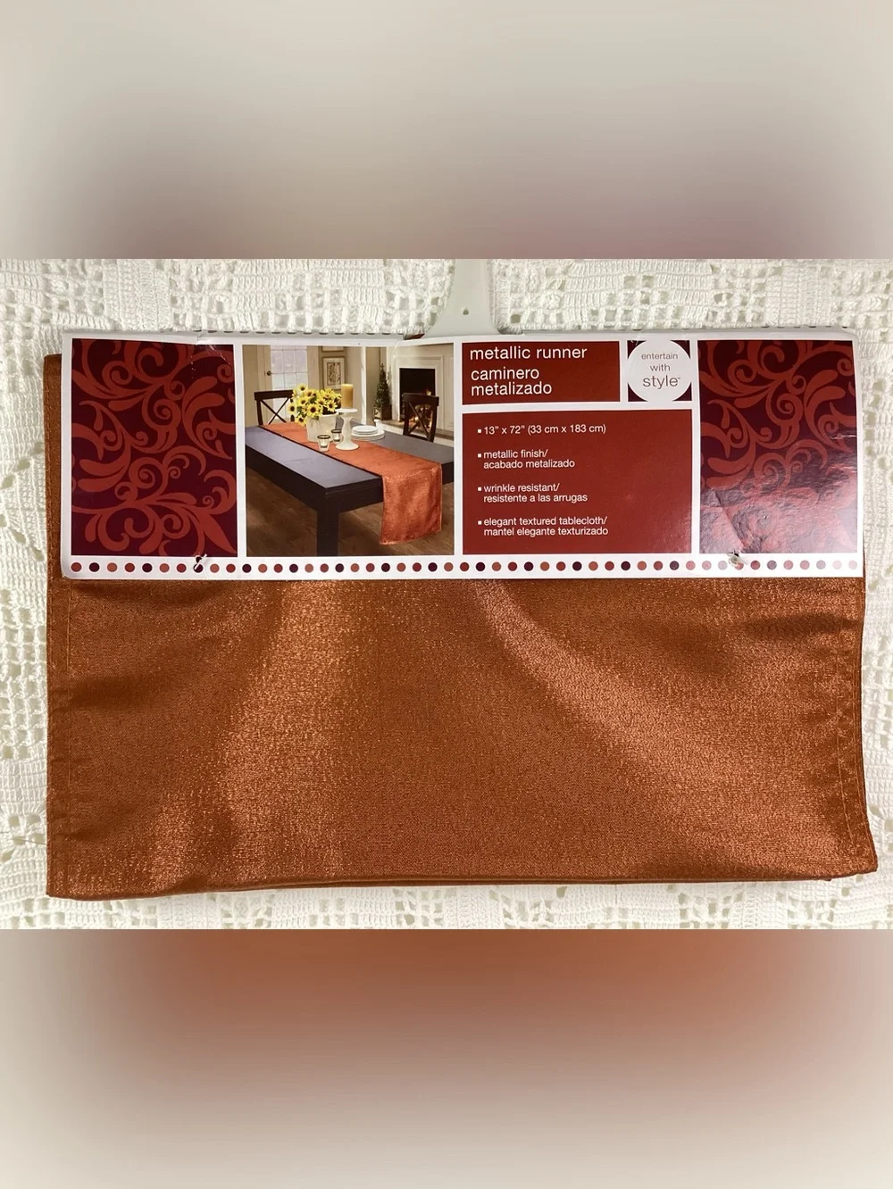 Amscan Metallic Table Runner in Copper